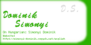 dominik simonyi business card